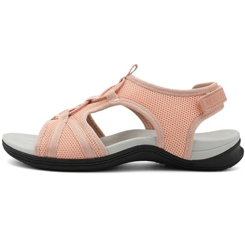 Image of UBFEN Womens Hiking Sandals Comfortable Walking Sandals Summer Sport Breathable Arch Support