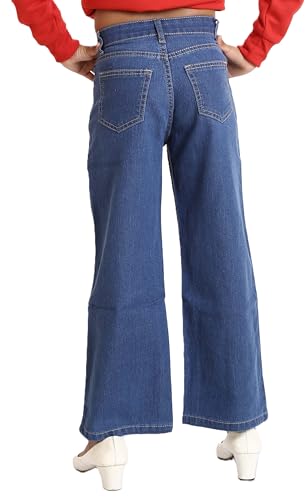 Image of ADBUCKS Stretchable Denim Fabric High Rise Straight Fit Jeans for Girls