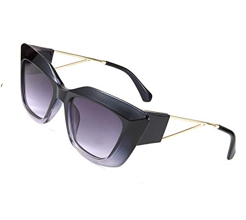 FEISEDY Retro Thick Square Cateye Sunglasses Women Men ARIZONA DREAM Metal Temple B2710