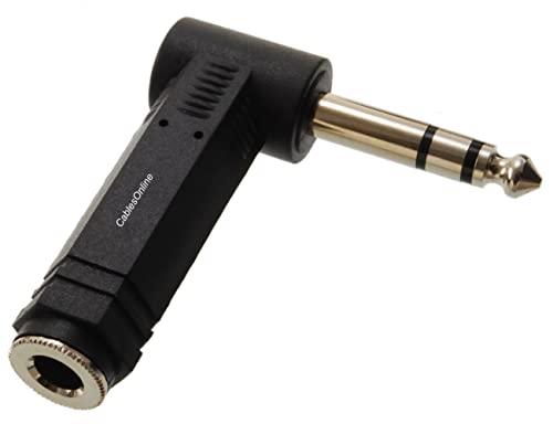 Adaptador de audio estéreo TRS 1/4" (6.35mm) macho a hembra miniatura 2