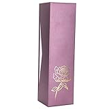 LMHHMIN Rosa bañada en oro de 24 quilates para novias, esposa, regalo creativo para el día de San Valentín, decoración y base de boda