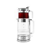 Karaca Luma Turkish Tea Pots, 2.8L, Glass Tea Pot & Kettle Set with 360° Rotating Base, Auto Keep Warm, LED Indicator, 30 Cup Capacity, Turkish Teapot with Stainless Steel Infuser