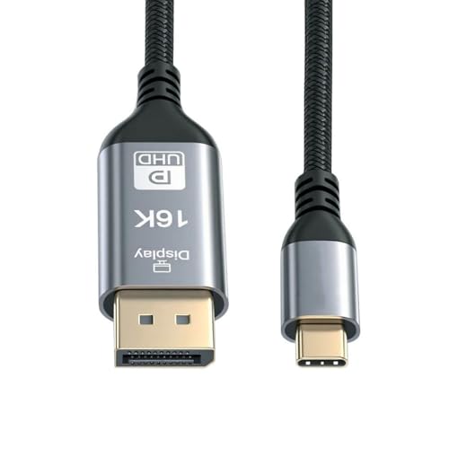 cablecc USB5.0 Type C USB-C 16K 8K USB4 Source to DisplayPort DP Displays Male HDTV Cable for Laptop Monitor 2.0m by cablecc - Used condition - US$16.21