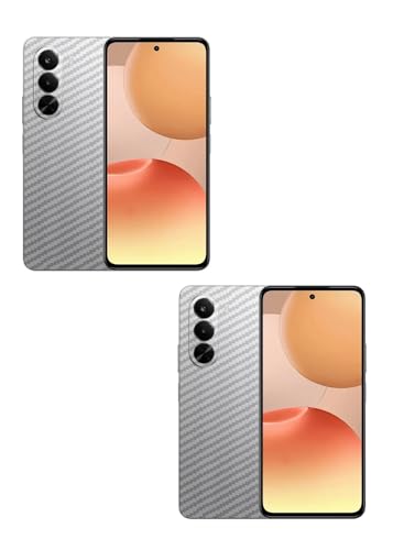 Image of (Pack of 2) Compatible with Skin Sticker /Vinyl wrap /Protective Film Mobile Back Skin Carbon Fiber 3D Transparent by Candeal Mizhan(Only Back) (Realme, Realme P4x 5G)