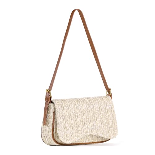Image of Richeart Straw Purses for Women - Summer Beach Shoulder Purse - Boho Clutch Underarm Bag