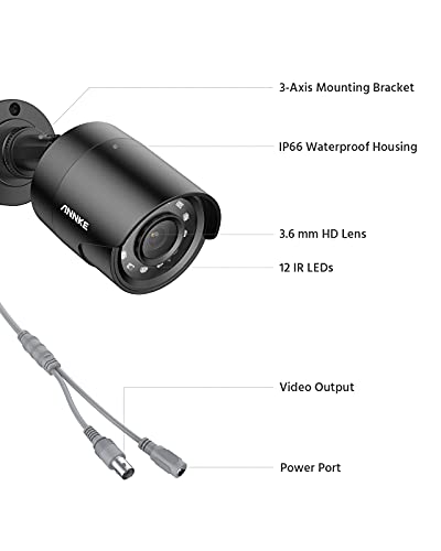 Annke Surveillance Security Camera System 5Mp Lite 8Ch Video Dvr Recorder With (8) 2.0Mp 1920Tvl Bullet/Dome Weatherproof Cctv Cameras, No Hard Drive - E200 #TOP7
