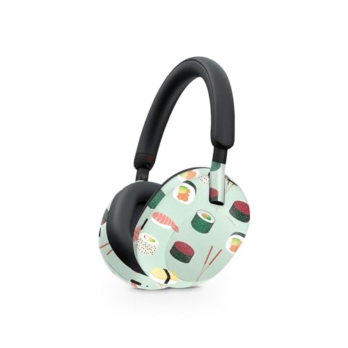 Image of MightySkins Glossy Glitter Skin Compatible with Sony WH-1000XM5 Headphones - Sushi | Protective, Durable High-Gloss Glitter Finish | Easy to Apply, Remove, and Change Styles