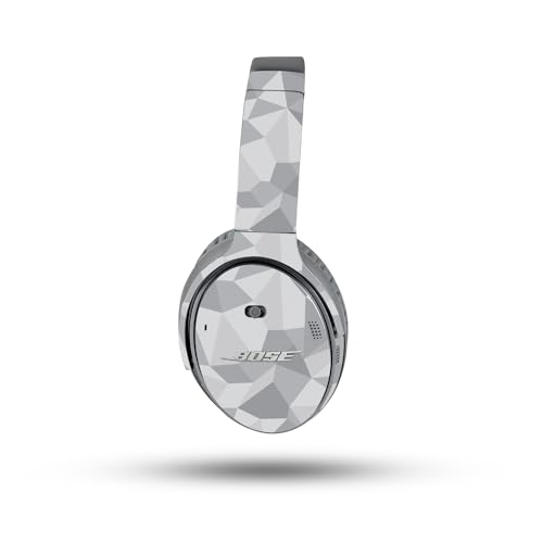 Image of MightySkins Skin Compatible with Bose QuietComfort 35 II Headphones - Gray Polygon | Protective, Durable, and Unique Vinyl Decal wrap Cover | Easy to Apply, Remove, and Change Styles