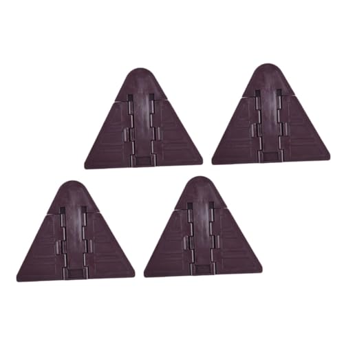 Vaguelly 4個 スライドドアロック 指はさみ防止機能付き 窓や引き戸用 簡単取付 再利用可能 防犯補助鍵 ウッドブラウン