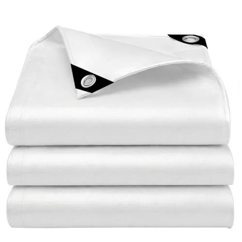 Bâche imperméable blanche en polyéthylène de 3x4m pour protection extérieure