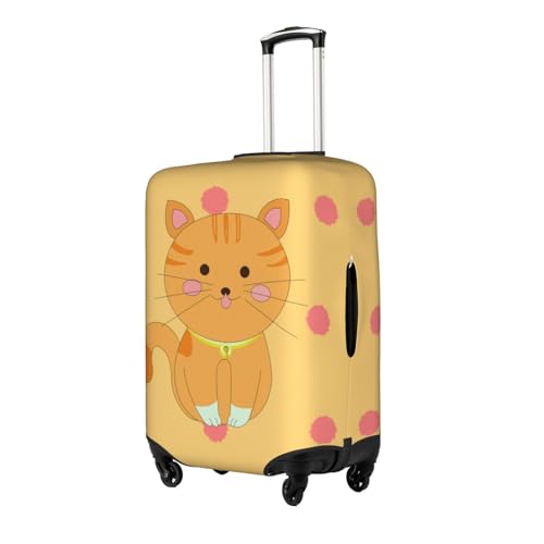 cute cartoon kitten Suitcase Cover Medium with Invisible Zipper, for Business and Travel, Without Suitcase2