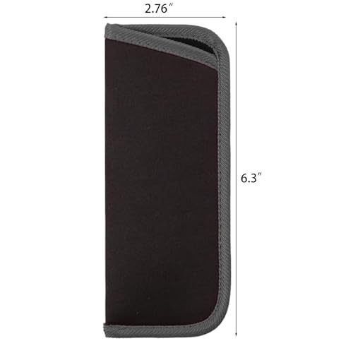 3 Pack Slip in Eyeglasses Cases, Protective Glasses Case For Reading Glasses Pouch Fabric Spectacle Pouch Soft Glasses Sleeve Black Storage Glasses Pouch Holder