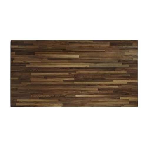 CONSDAN Butcher Block Counter Top, Walnut Solid Hardwood Countertop, Wood Slabs for Kitchen, Reversible, Both Side Polished, Prefinished with Food-safe Oil, 1.5