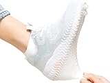 Waterproof Silicone Shoe Covers, Reusable Shoe Covers for Men Women, Non Slip, Rain Covers for Shoes Clear X-Large