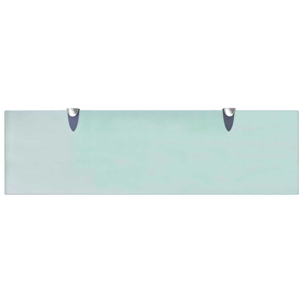 Hothingwell Regał ścienny ze szkła hartowanego 8 mm 70x20 cm, uchwyt ze stopu cynku, pojemność 10 kg, idealny do łazienki, salonu, sypialni, łatwy montaż w zestawie