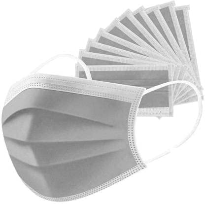 WELLSTAR 3 PLY Disposable Face Masks Export Quality Non Woven Fabric Mask With 3 Layer Protection and Comfortable Nose Clip�Grey Colour Pack of 100 (B09GLXTXXZ) Amazon Price History, Amazon Price Tracker