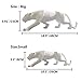 Leopard Statue Modern Abstract Black Panther Statues Resin Leopard Animal Sculptures Home Decor for Bookcase and Table (White Small)…