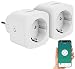 Produktbild Luminea Home Control WLAN-Steckdosen App: 2er-Set WLAN-Steckdosen, Apple-HomeKit-zertifiziert, Sprachsteuerung (WLAN Steckdosen Fernbedienung)