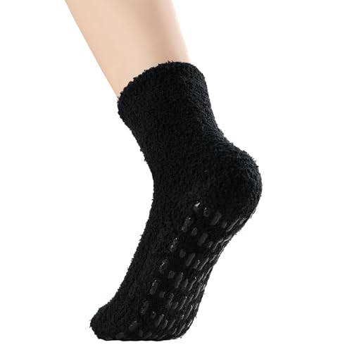 Image of Zando Women's Soft Fuzzy Socks - Thick, Warm, Fluffy, Comfy Home Sleeping Socks