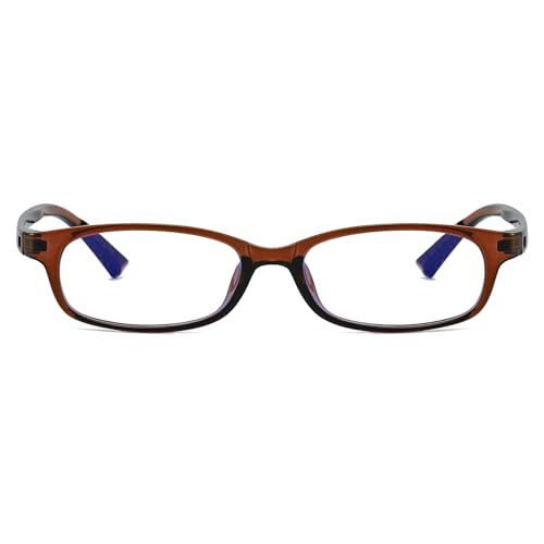 Image of Trendy Rectangular Glasses for Women Men Narrow Square Blue Light Blocking Fake Eyewear Y2K Cosplay Glasses