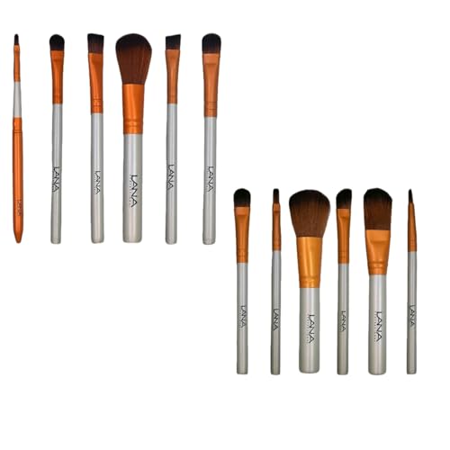 ESTOJO COM 12 PINCEIS DE MAQUIAGEM LANA PROFISSIONAL