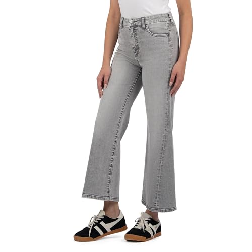 KUT from the Kloth Women's Meg High Rise Fab Ab Wide Leg Back Forward Clean Hem2