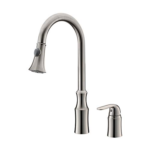 Robinet de cuisine double bec évier de cuisine avec ressort et grue