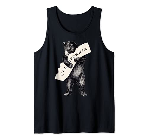 I Love California Shirt-West Coast Retro Vintage Cali Bear Camiseta sin Mangas