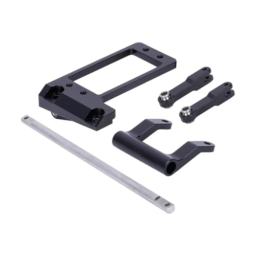 RC Car Accessories for Lcg VP for Capra F9 1/10 Aluminium CNC BAT Servo Mount with Hydraulic Steering Link for Chassis DIY Parts RC Car Parts Replacement(Black)