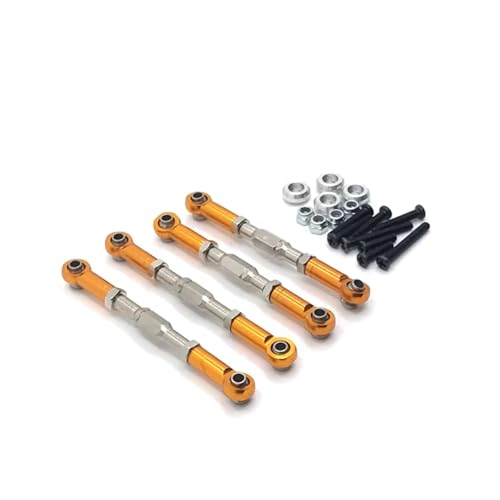 RC�X�e�A�����O�o�[ For WPL C14 C24 B14 B24 For MN D90 D91 D96 99S For HengLong For FeiYu For JJRC �A�b�v�O���[�h���^�� 4PCS �����\�^�C���b�h RC�J�[�p�[�c(Yell