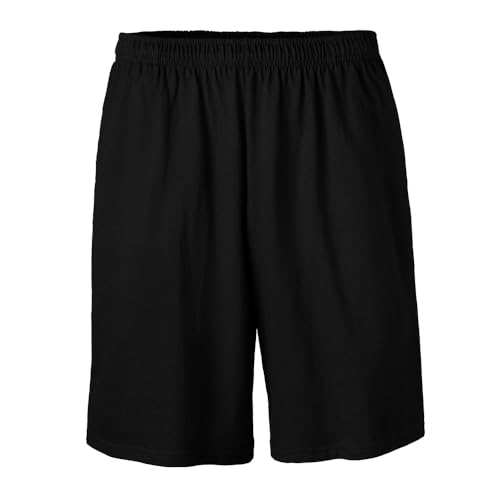 Soffe Mens Classic Cotton Pocket Short Black Medium