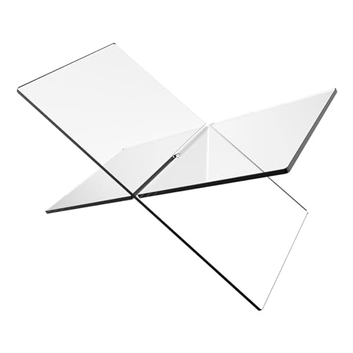 EULAPGOE Acrylic Book Stand Clear Book Holder, Recipe Book Stand, Cross Frame Acrylic Book Holder for Books, Newspaper, Magazines, Textbooks, Recipe Holder Picture Display