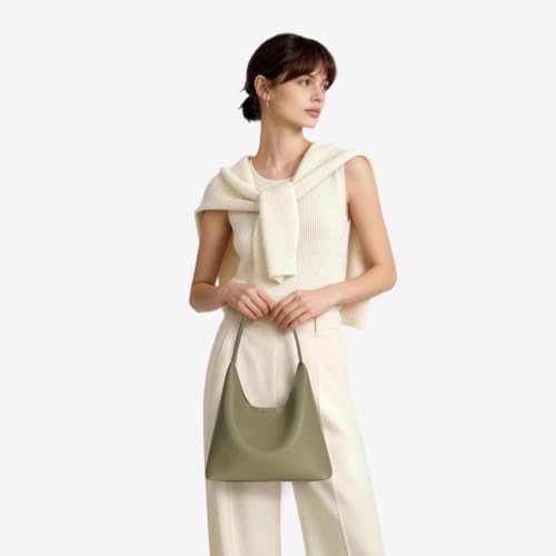 Image of Hobo Bags for Women, Small Slouchy Hobo Purse, Soft Vegan Leather Shoulder Bag Trendy Everyday Tote Handbag, 11'' (28cm)