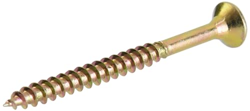 Connex Universalschrauben 5,0 x 60 mm - 195 Stück im Set - Senkkopf - TX-Antrieb - Teilgewinde - Gelb verzinkt / Schrauben-Set / Schrauben… – Ansicht 2