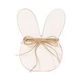 PANGBOER イースター バニー 置物 テーブル センターピース 木製サイン 花蝶結び付き 春 ホーム 卓上 ティアード トレイ 装飾 バニー サイン テーブルデコレーション