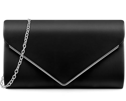 Image of TINDTOP Clutch Purses for Women, PU Leather Formal Evening Bags Shoulder Party Handbags Wedding Cocktail Prom Clutches
