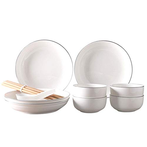 Kitchen Cutlery Set 16 Creative Kitchen Cutlery Set With White Ceramic Spoon And Chopsticks Color White Size One size