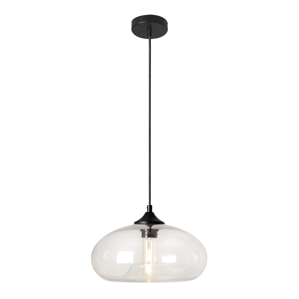 Lampadario a sospensione creativo con testa singola in vetro