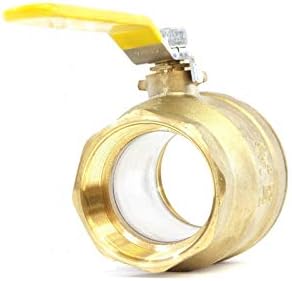 CMI Inc - 2" Brass Ball Valve, Female Threaded Full Port, NPT Water Shut-Off Valve with Handle for Irrigation, Pool, & Commercial Pipe Systems – For Hot & Cold Water, Gas, Oil & Air Lines - 1 Pack
