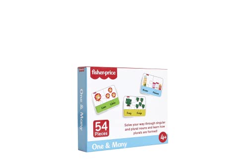 Image of Fisher Price One & Many - 54 Pieces Singular & Plural Learning Puzzles for Kids Age 4+ Years & Above - Learning and Development Puzzles - Fun & Learn with Colorful Puzzles