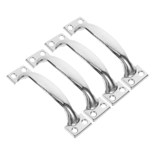 DECHOUS 4個 弓型レトロ属製取っ手 キッチン引き出し扉用 頑丈で設置簡単 木製家具やガレージドアにも対応 家装飾に
