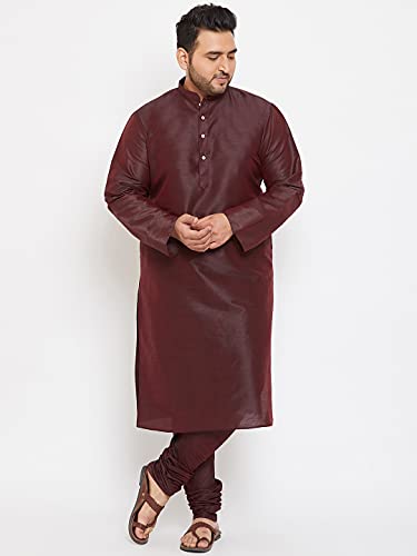 Image of VASTRAMAY Plus Size Men's Silk Blend Kurta Set-New