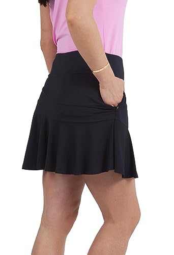 Ibkul Athleisure Wear Sun Protective Upf 50+ Icefil Cooling Tech Quick-Dry Flounce Skort With Back Pockets - 20000 Peri Solid Xs #TOP4