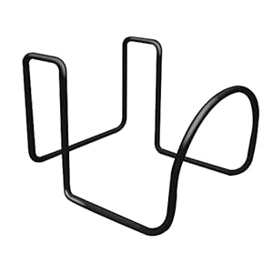 Jantens Heavy Duty Hose Holder Wall Mount for Outdoor, Fits 3/4 Inch to 1-1/4 Inch Railing, Powder Coated Steel Hook for Expandable Hose, Water Hose, Pocket Hose, Flexible Hose, Magic Hose – Black