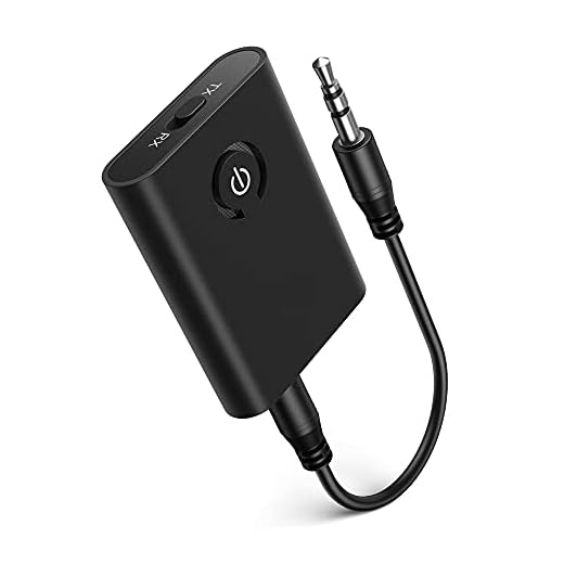 Bluetooth 5.0 Transmitter and Receiver, 2-in-1 Wireless 3.5mm Adapter (Low Latency, 2 Devices Simultaneously, for TV/Home Sound System/Car/Nintendo Switch/Projector)