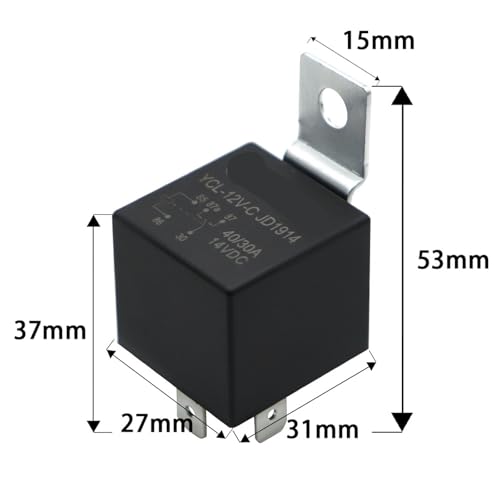 Relé 12V 5 pines con capacidad de 40A para protección contra sobrecargas 3