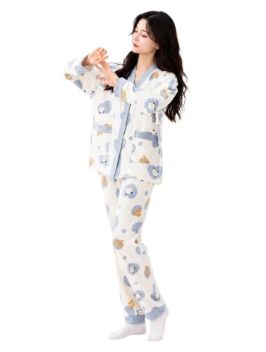 Image of LITZO Womens Korean Night Dress || Pyjama Set ||Korean Nightsuit || Women Nightwear ||Round Neck Half Sleeve Nightsuit || Loungewear || Everyday Nightdress (L-228-233)