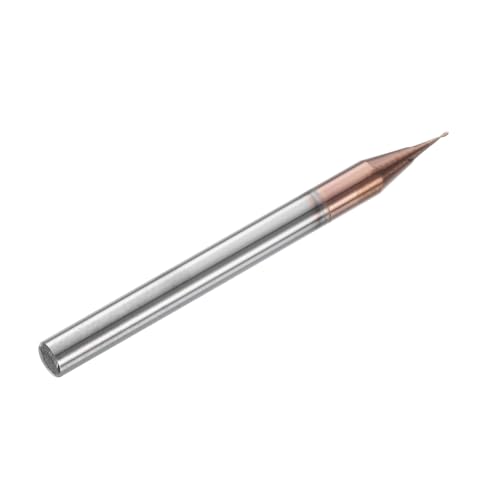 Image of HARFINGTON Ball Nose End Mill 2 Flute 1 /64 inch Diameter 1 /8 inch Shank Tungsten Carbide Uncoated Spiral CNC Router Bits 1 /32 inch Cutting Length Single End Ball for Carving Engraving Grinding