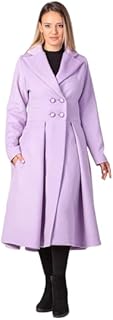 jangid fashion Winter Jacket for Women, Overcoat, Long Dress Coat, Full Sleeve Polyester Double Breasted Coat-Lavender-picture-36