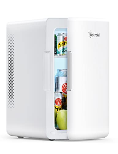 Image of AstroAI Mini Fridge 2.0, 6 Liter/8 Cans Skincare Fridge 110V AC/ 12V DC Portable Thermoelectric Cooler and Warmer Refrigerators for Bedroom, Beverage, Cosmetics (White)